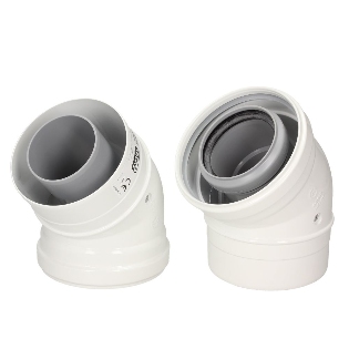 Ideal 45 Flue Elbow Pair 203131